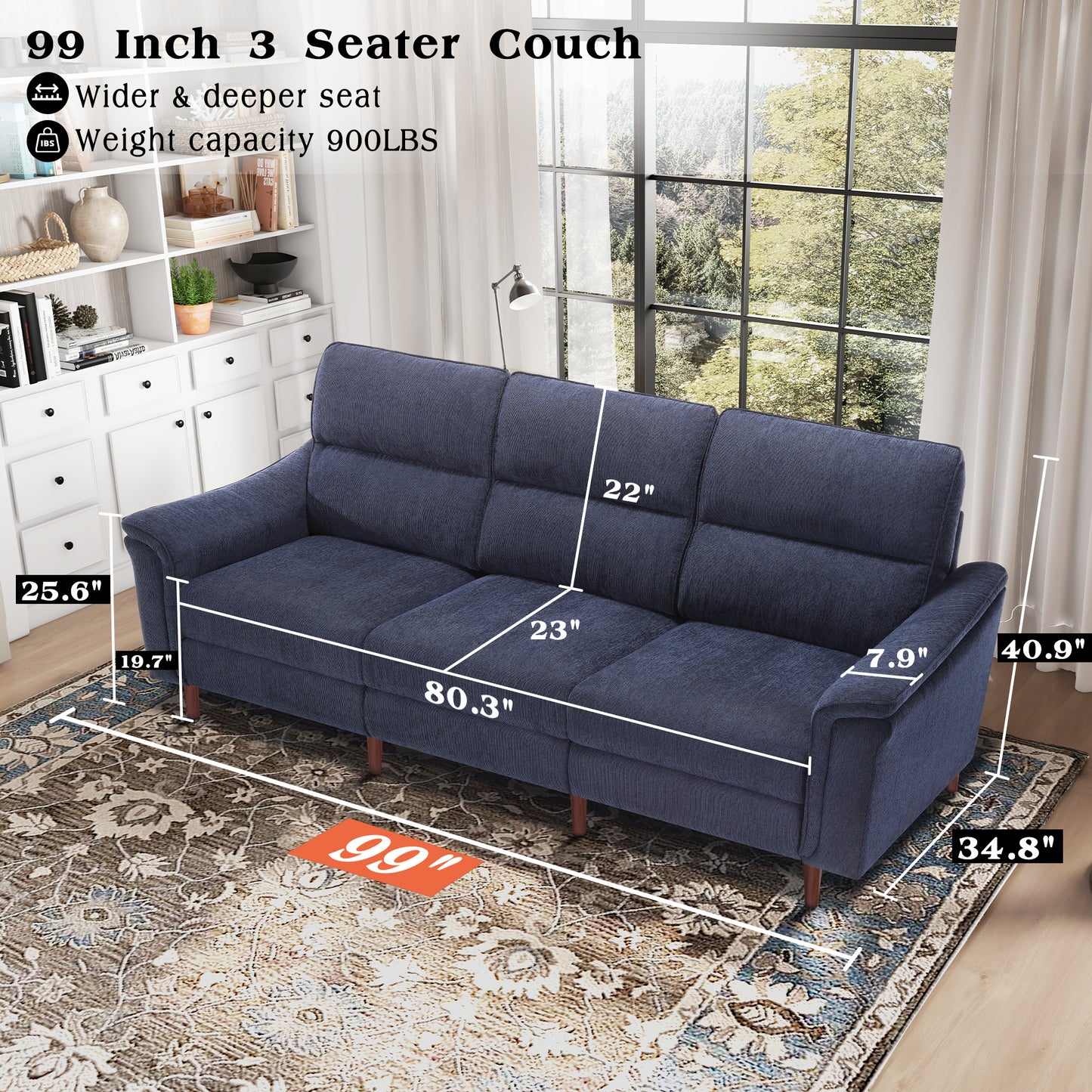 Modular Sectional Sofa With High Backrest