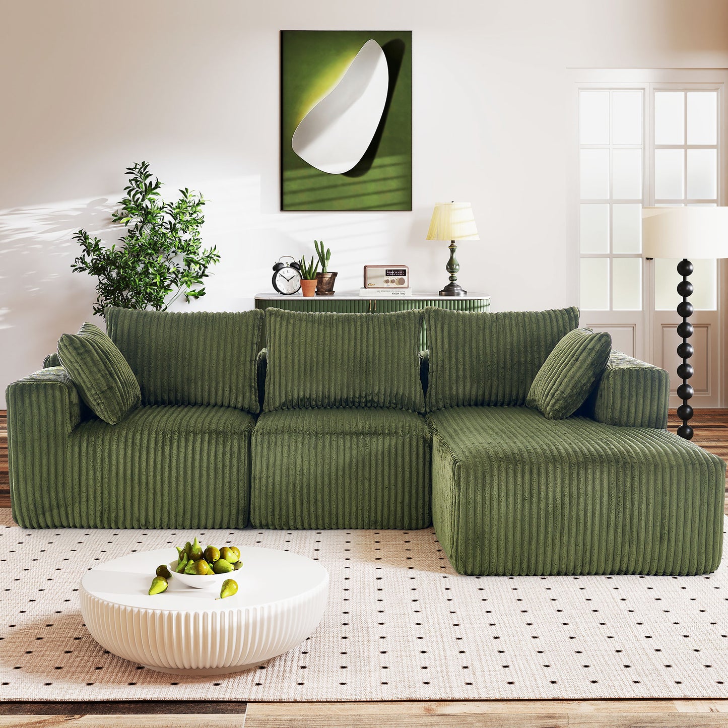 102" Cloud Sectional Couch with L-Shape Chaise