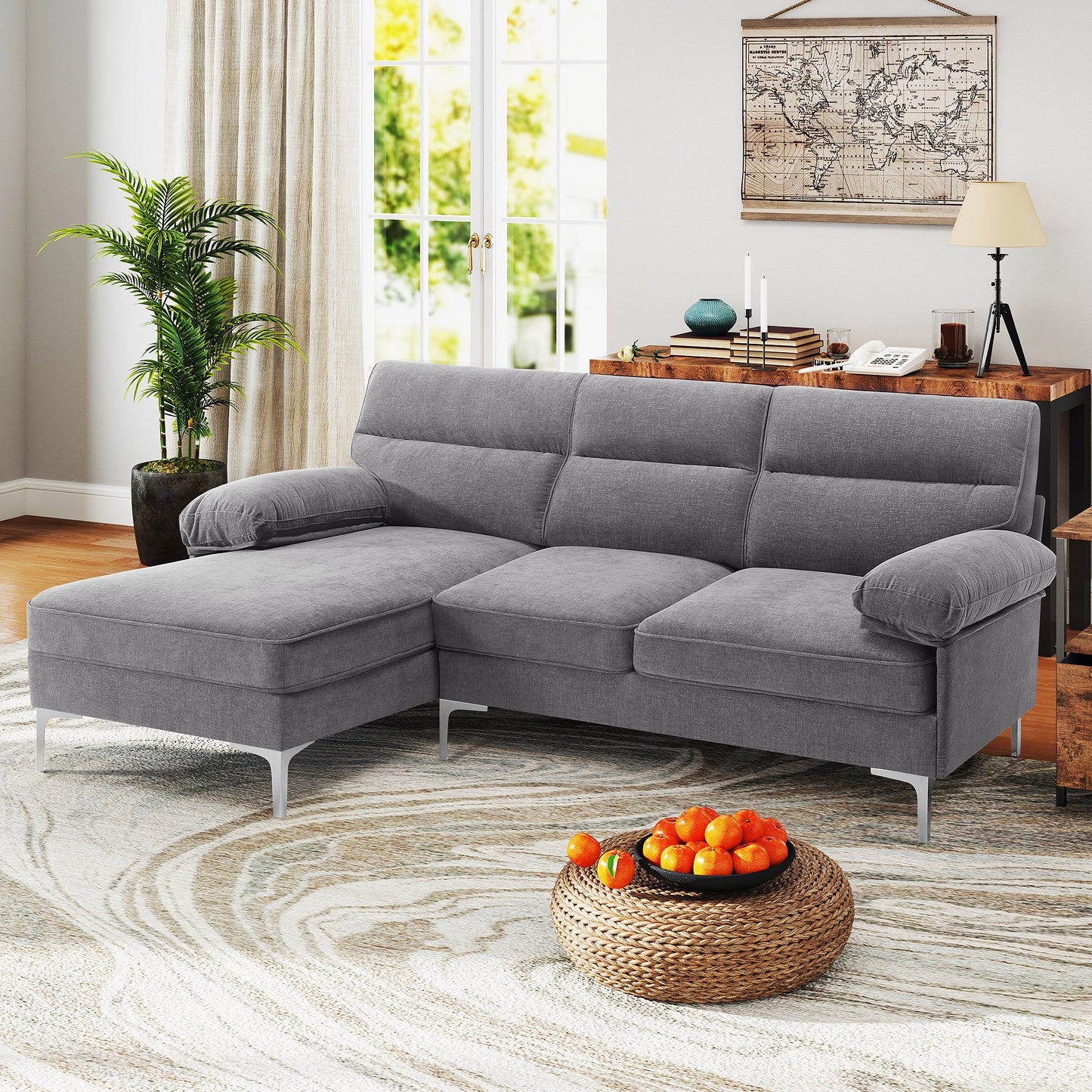 85'' Modern Sectional Sofas Couches for Living Room