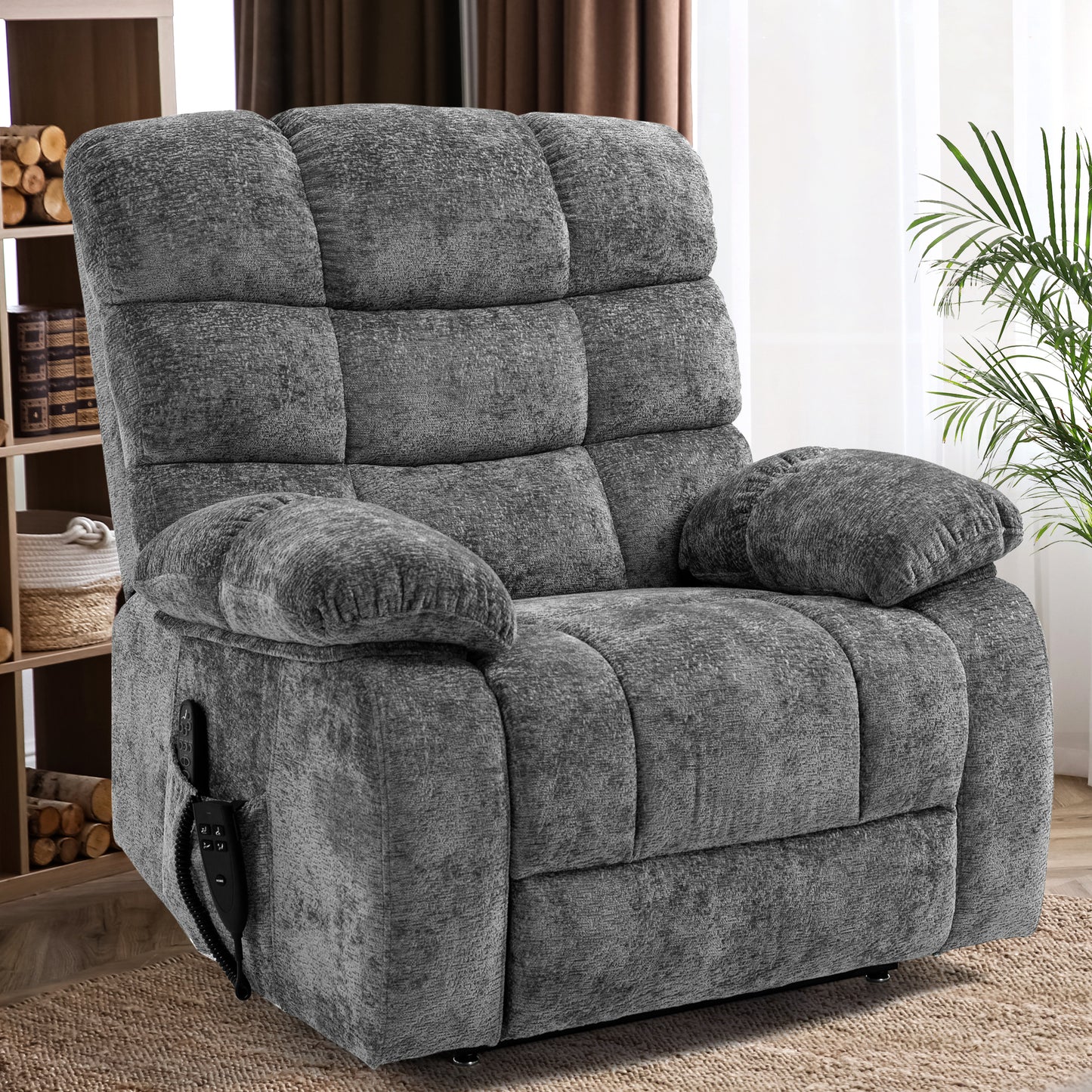 0050 Lay Flat Recliner Power Lift Chair for Elderly with Massage and Heat