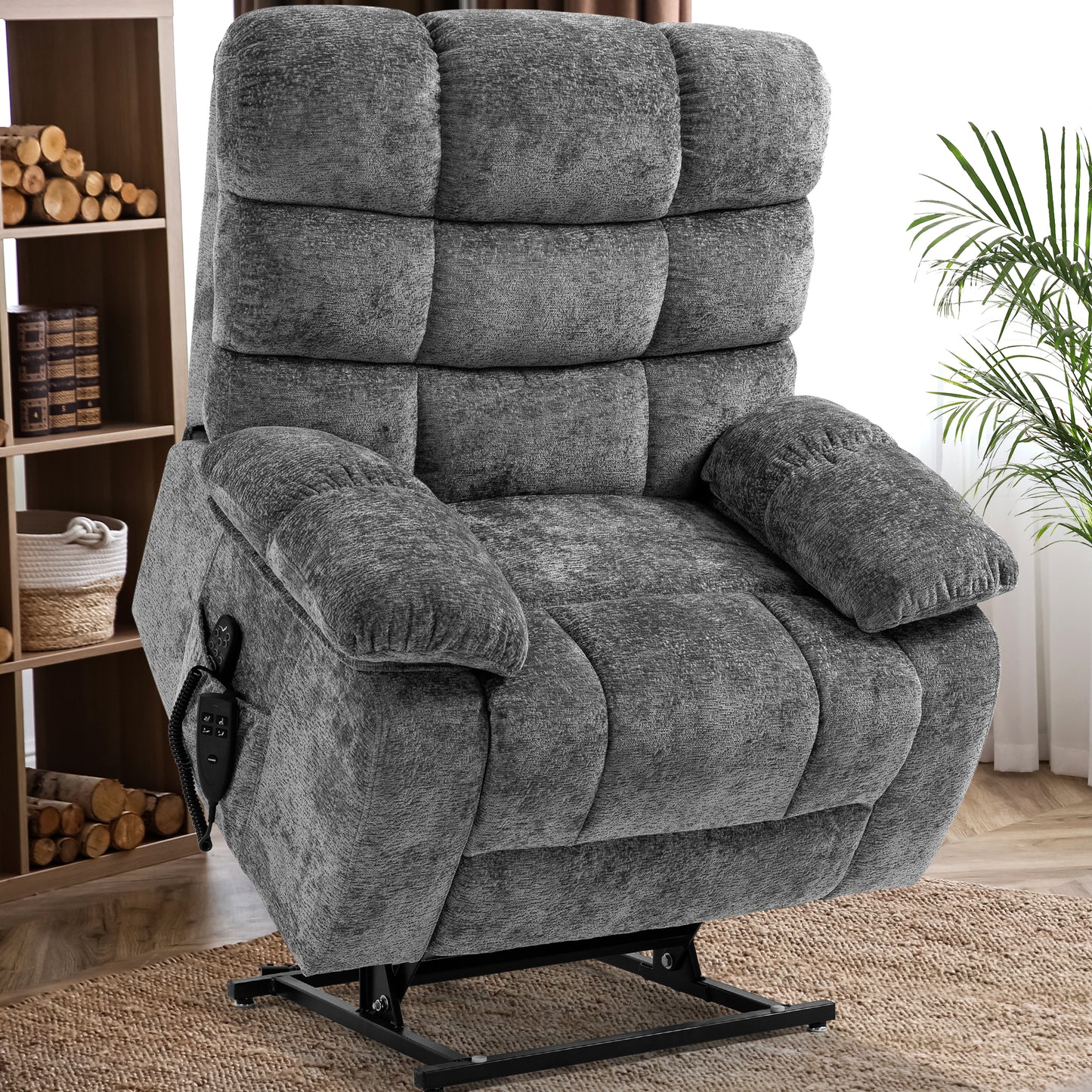 0050 Lay Flat Recliner Power Lift Chair for Elderly with Massage and Heat