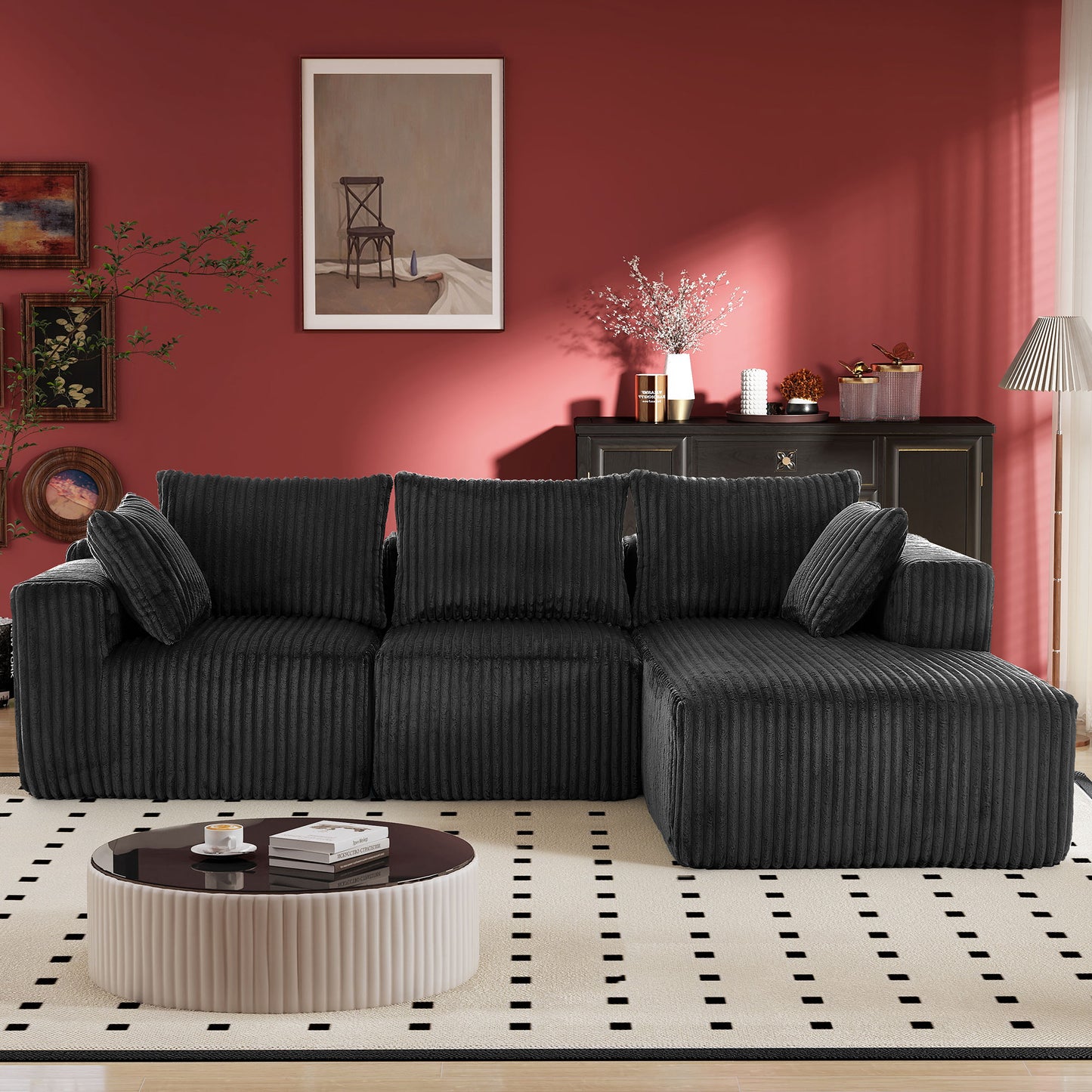 102" Cloud Sectional Couch with L-Shape Chaise