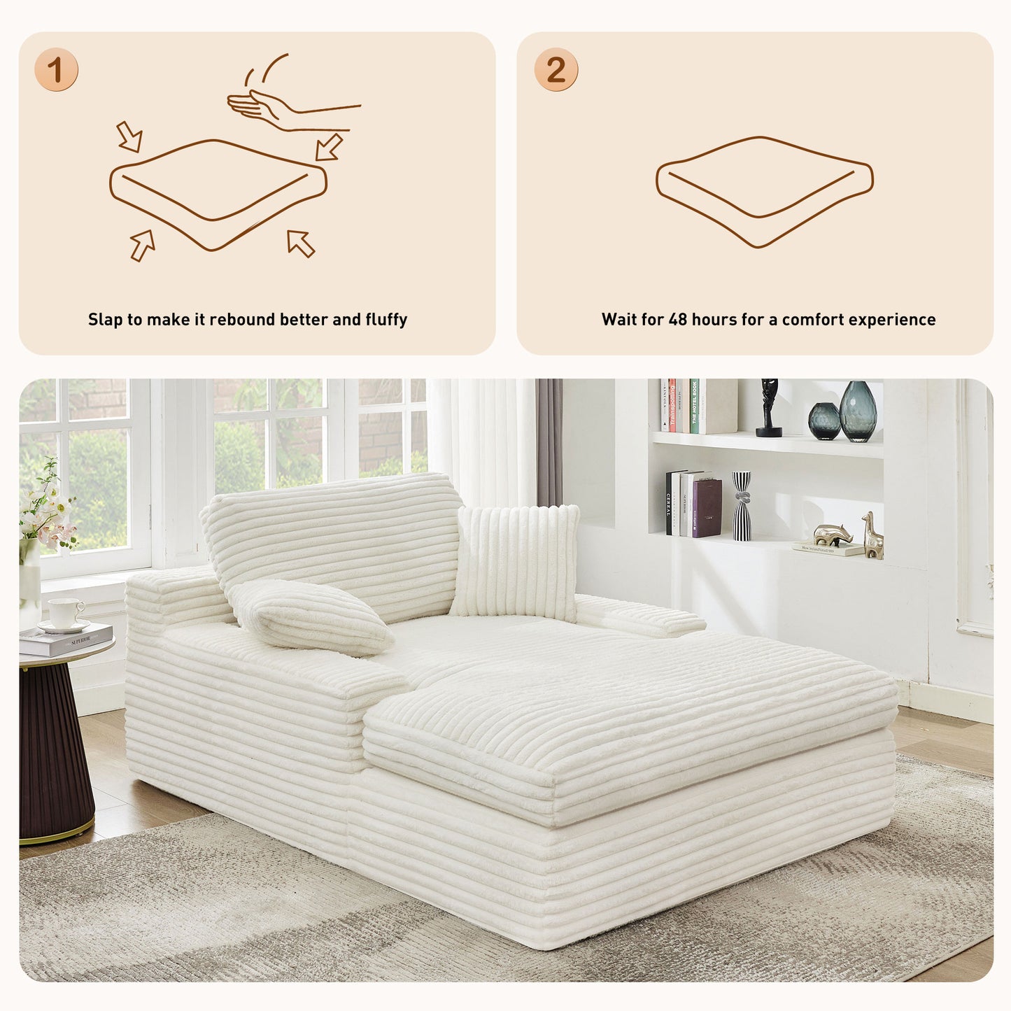 73''x55'' Oversized Chaise Lounge Chair