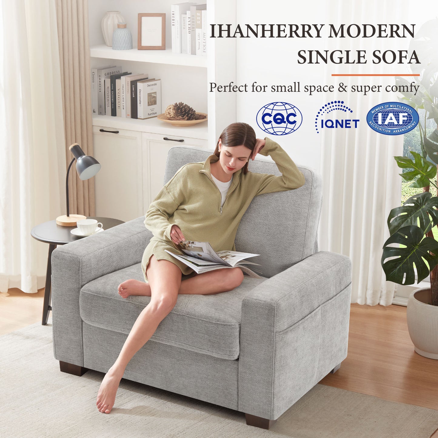 38.5'' Wide Modern Accent Chair & Single Sofa Lounge for Living Room