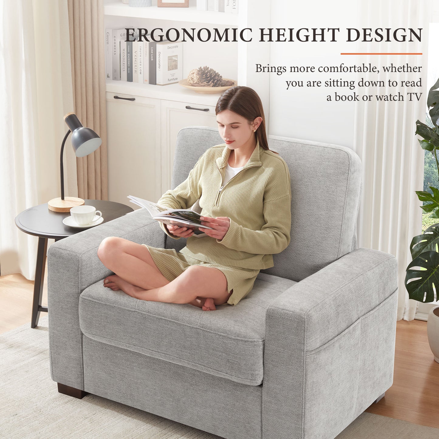 38.5'' Wide Modern Accent Chair & Single Sofa Lounge for Living Room