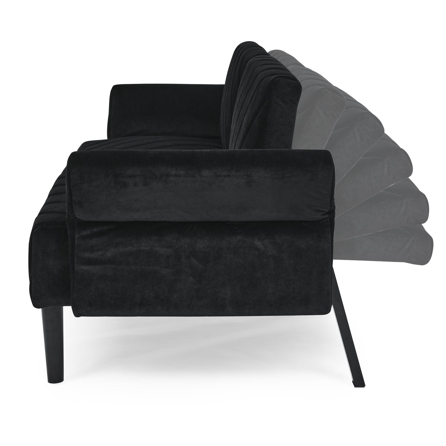 87'' Loveseat Sleeper Velvet Futon Sofa Bed