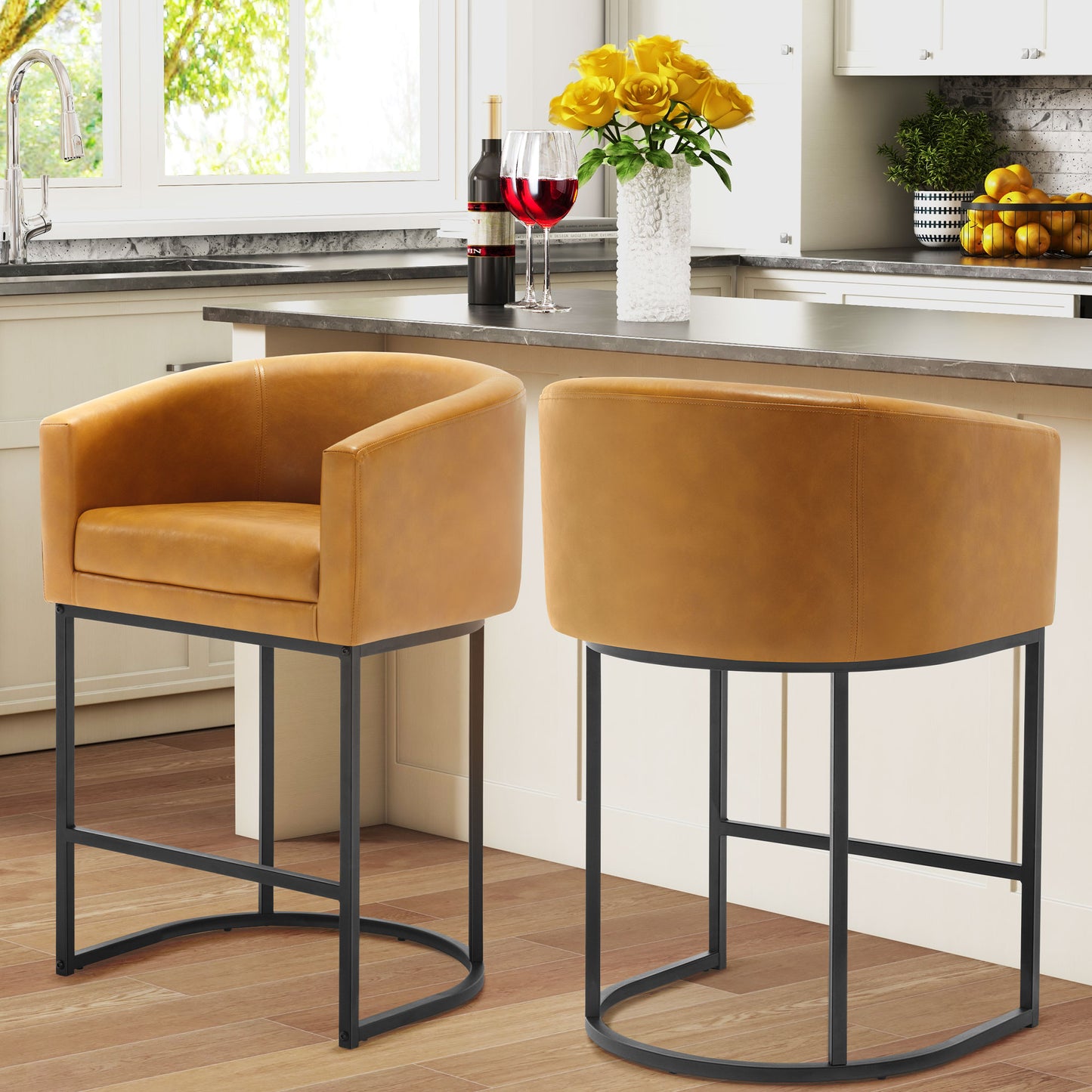 26" H Modern Counter Height Bar Stools