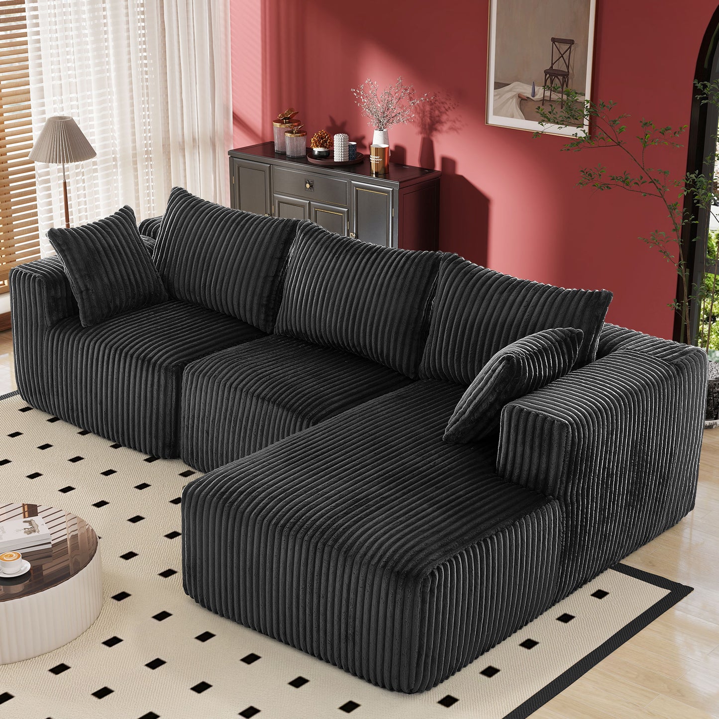 102" Cloud Sectional Couch with L-Shape Chaise