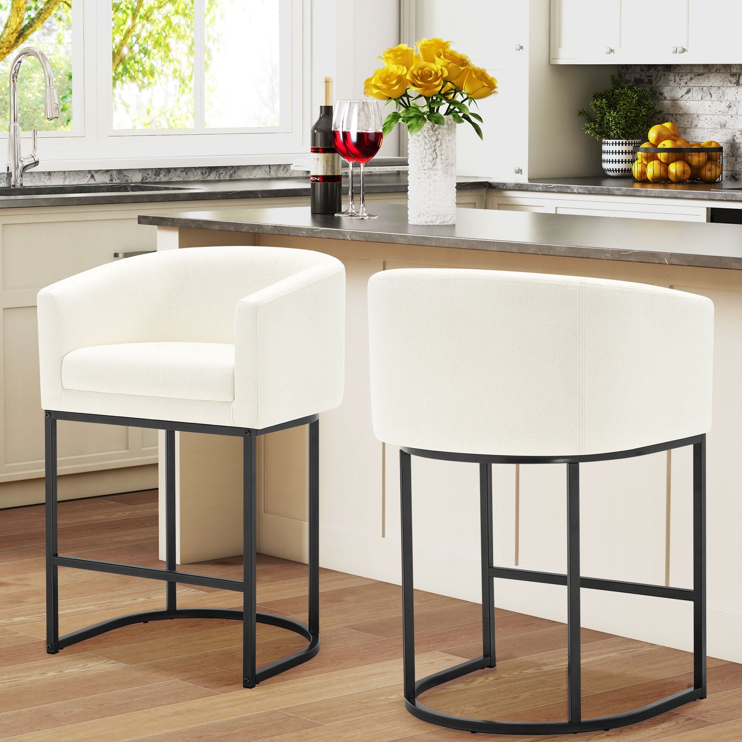26" H Modern Counter Height Bar Stools