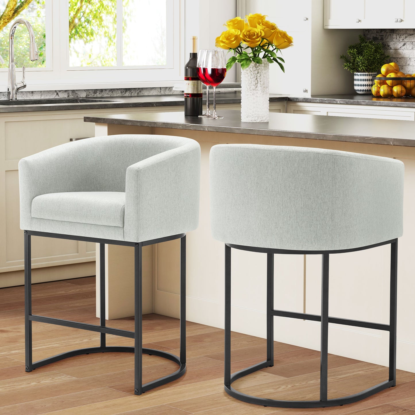 26" H Modern Counter Height Bar Stools