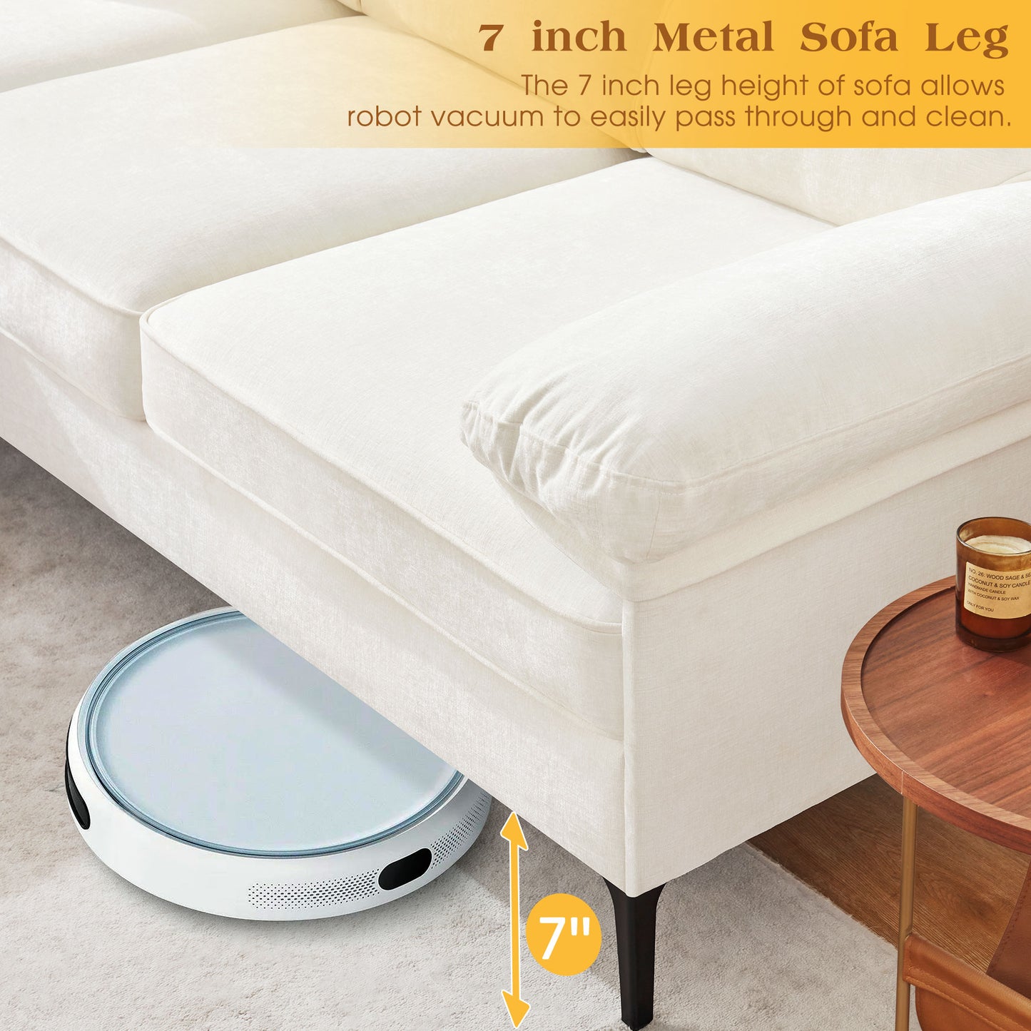 85'' Modern Sectional Sofas Couches for Living Room