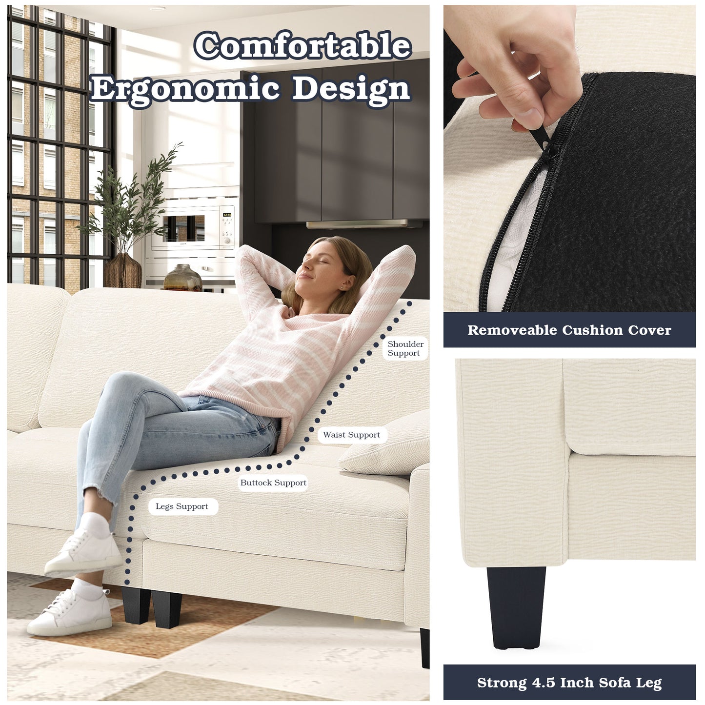 Convertible Sectional Couches for Living Room