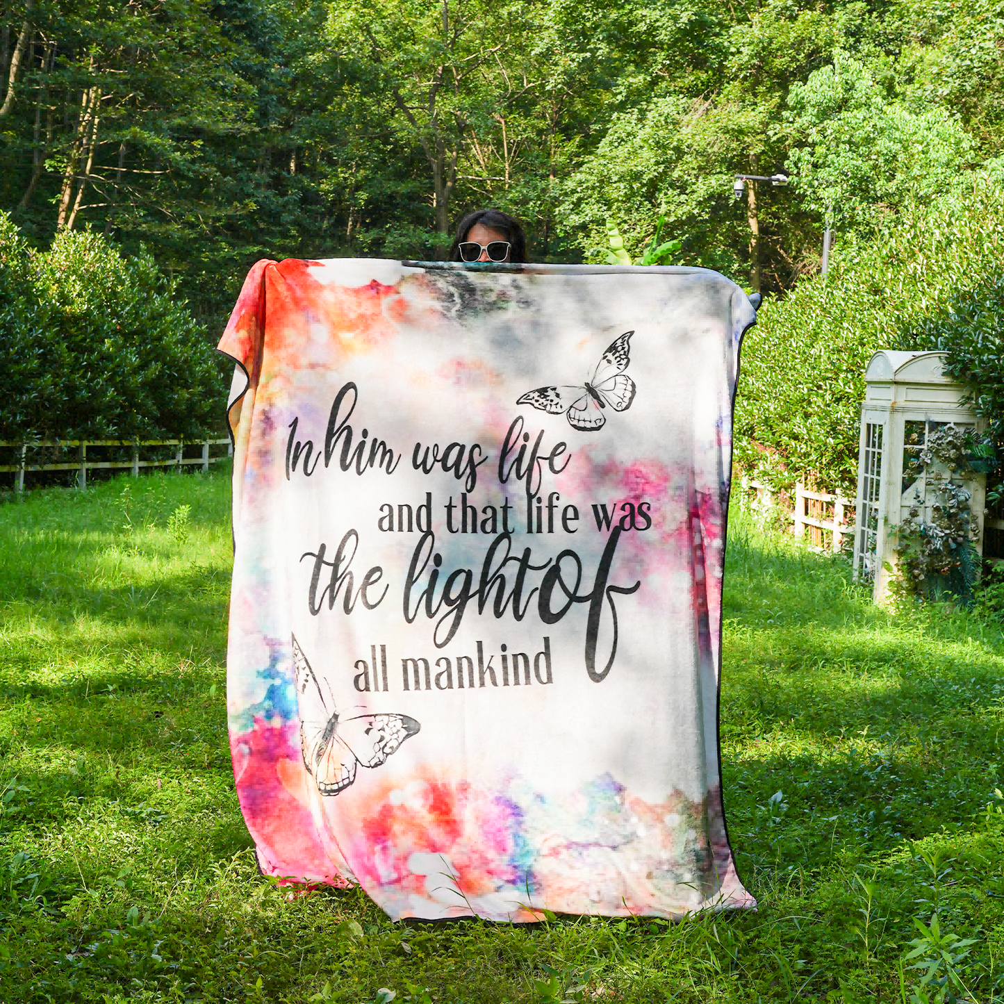 Bible Verse Mystery Box Throw Blanket,72x80,Gifts