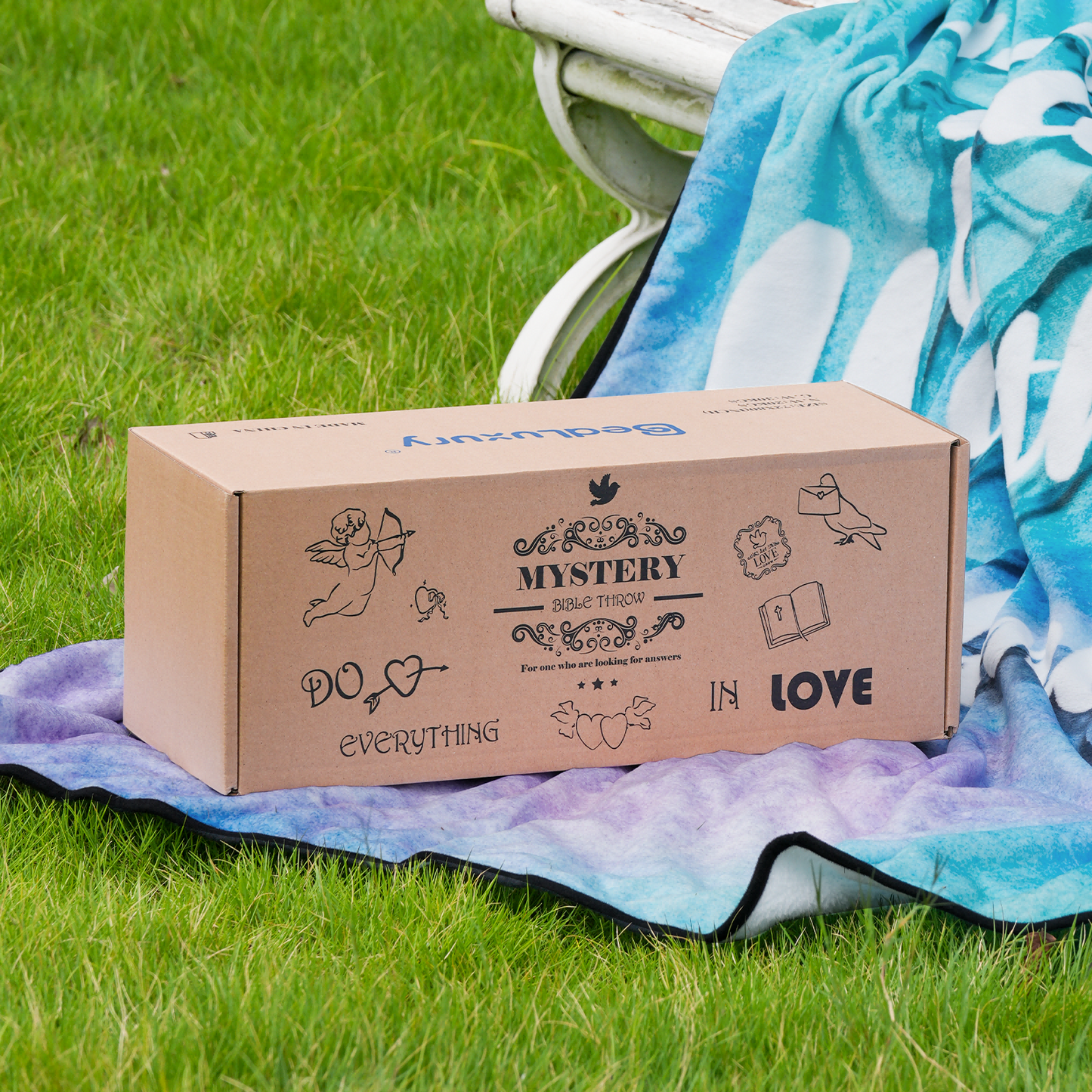 Bible Verse Mystery Box Throw Blanket,72x80,Gifts