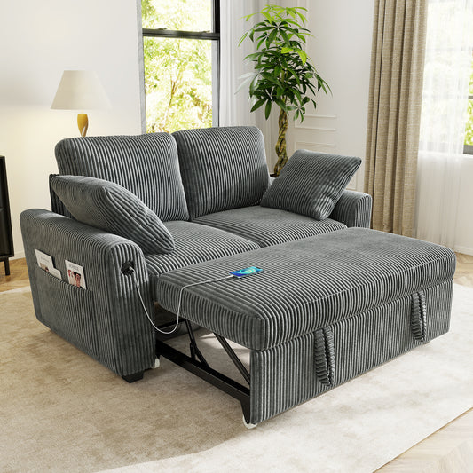 Sectional Sleeper Sofa with Pull Out Bed for Living Room