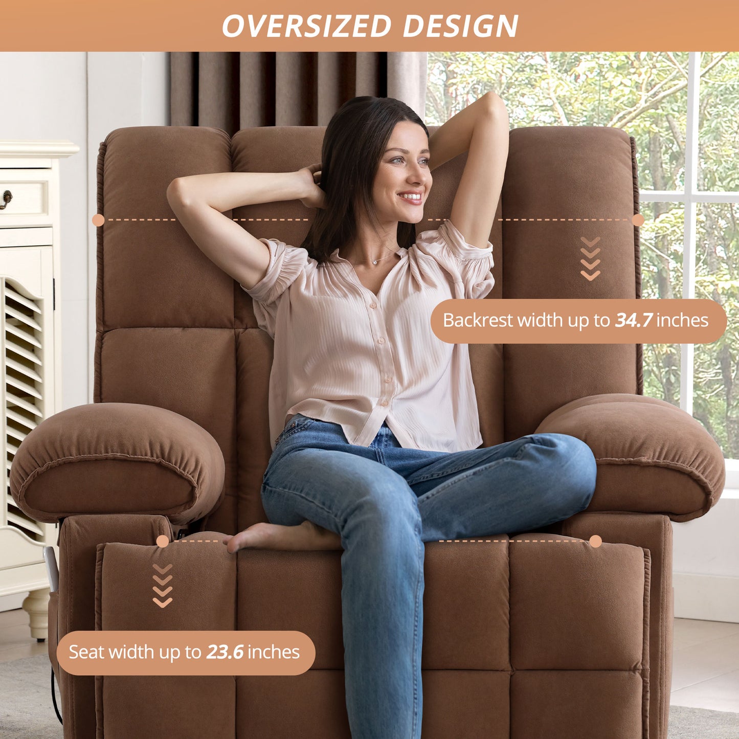 Swivel Rocker Recliner Chair with Massage and Heat