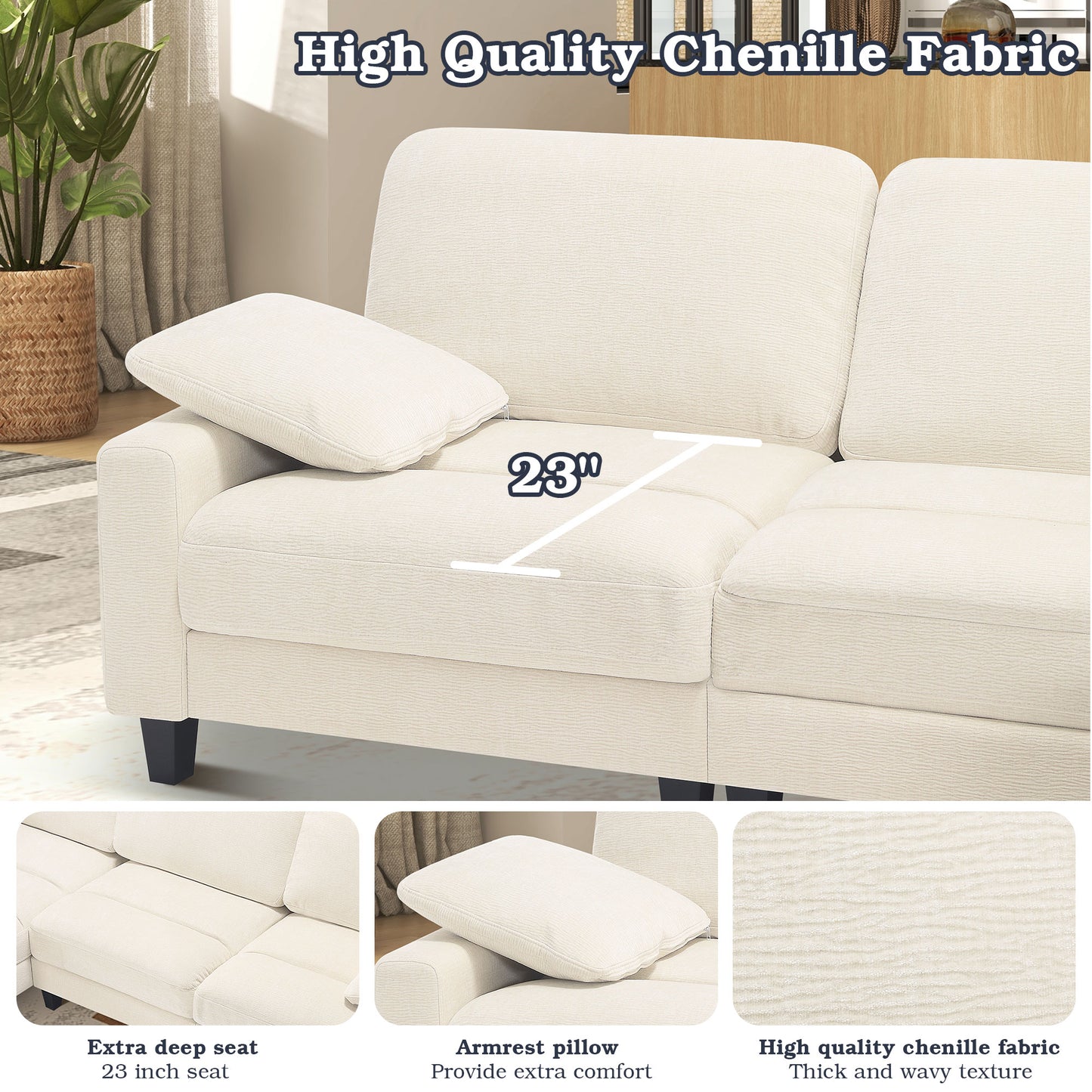 Convertible Sectional Couches for Living Room