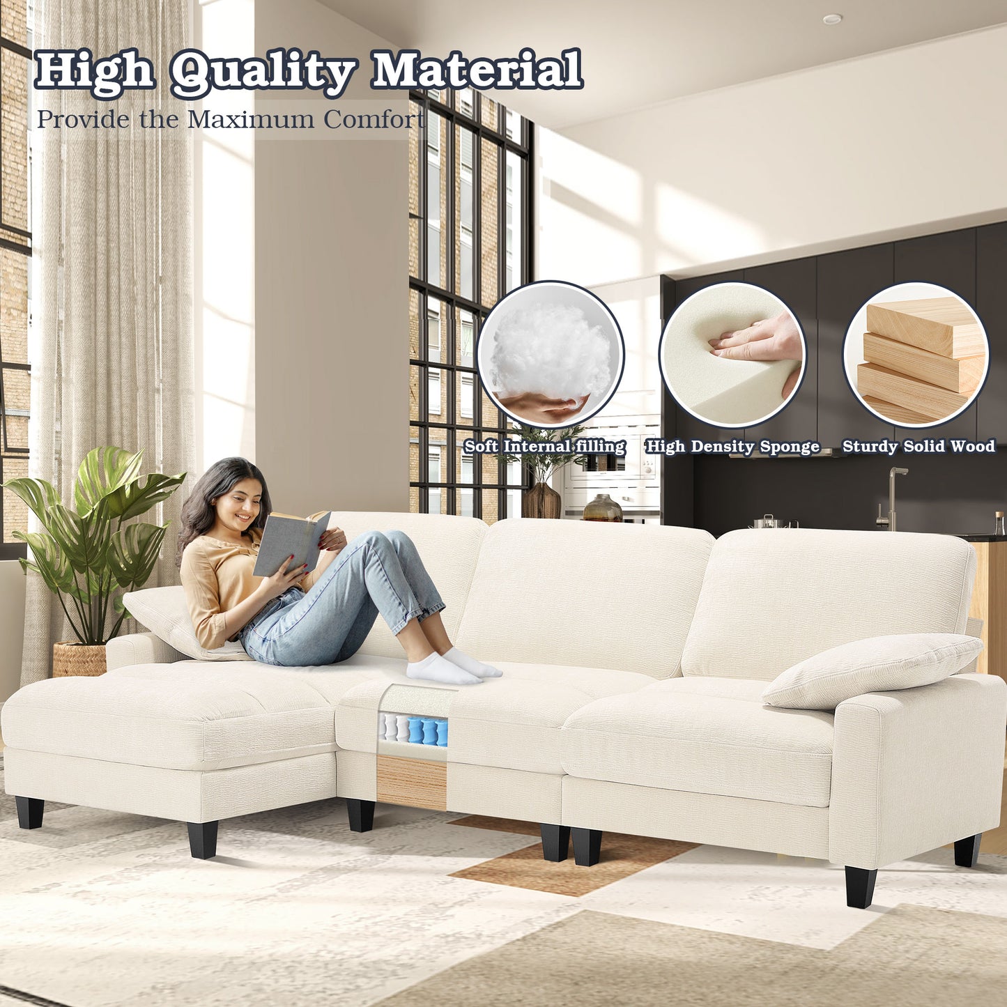 Convertible Sectional Couches for Living Room