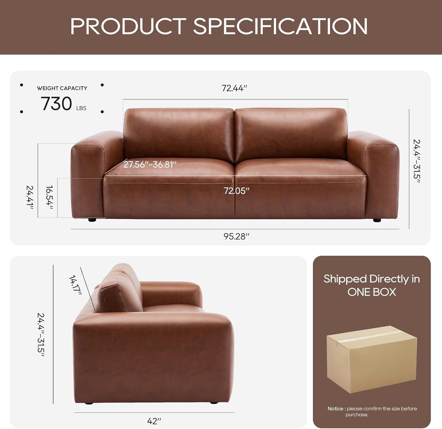 PU Leather Sofa for Living Room
